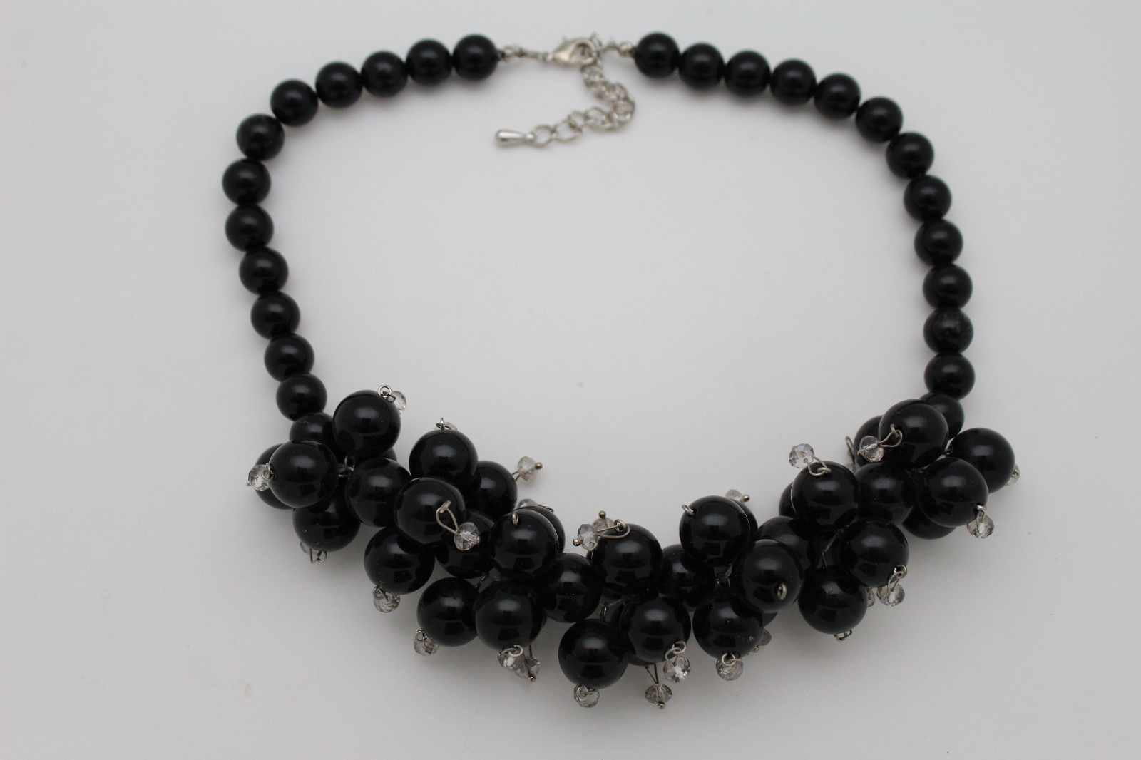 Women Fashion Gold Color Metal Chain Links Black Strap Choker Necklace Jewelry