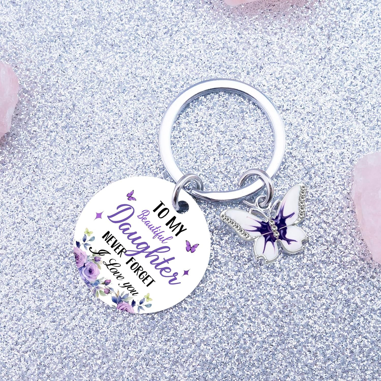 To My Daughter Gifts from Dad Mom Cute Birthday Gifts for Daughter Adult Purple