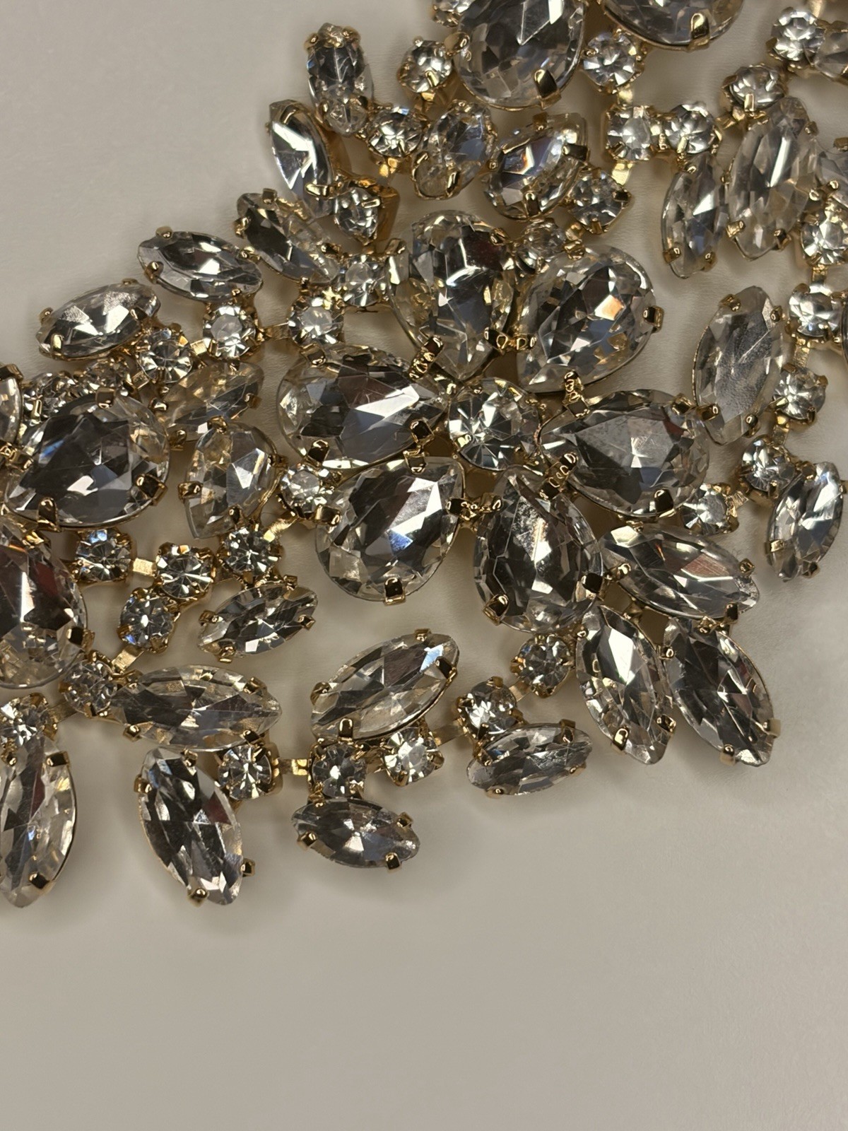Cezanne | Floral Gold & Crystal necklace | Bridal Chic | Elegant Design | Gala