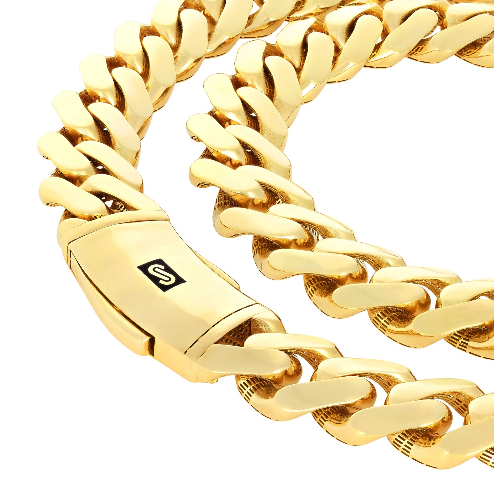 10K Yellow Gold Miami Cuban 5mm Monaco Chain Bracelet Mens Womens 6″ 7″ 8″ 9″