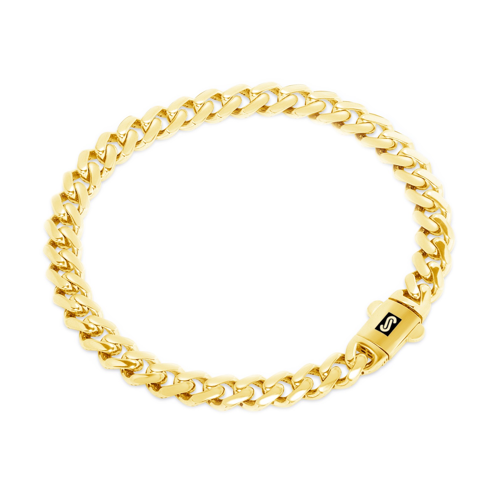 10K Yellow Gold Miami Cuban 5mm Monaco Chain Bracelet Mens Womens 6″ 7″ 8″ 9″