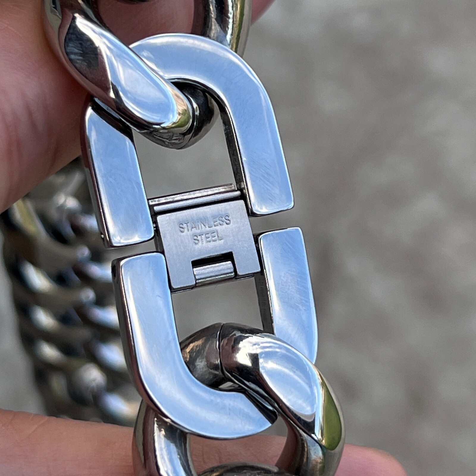 Mens Figaro Link Chain 316L Stainless Steel Heavy Necklace 22MM Thick 18″-30″ in