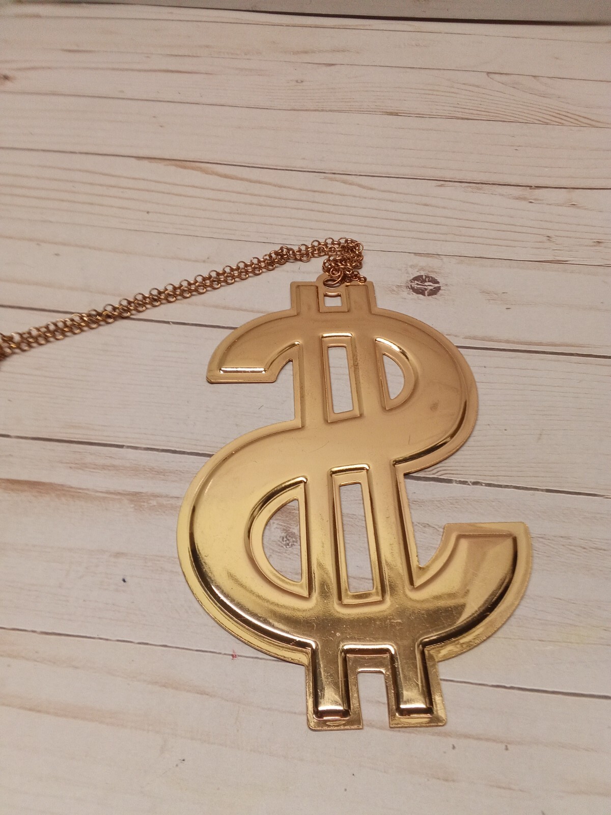 7″ Long Money Symbol costume Jewelry Necklace Halloween costume or for fun