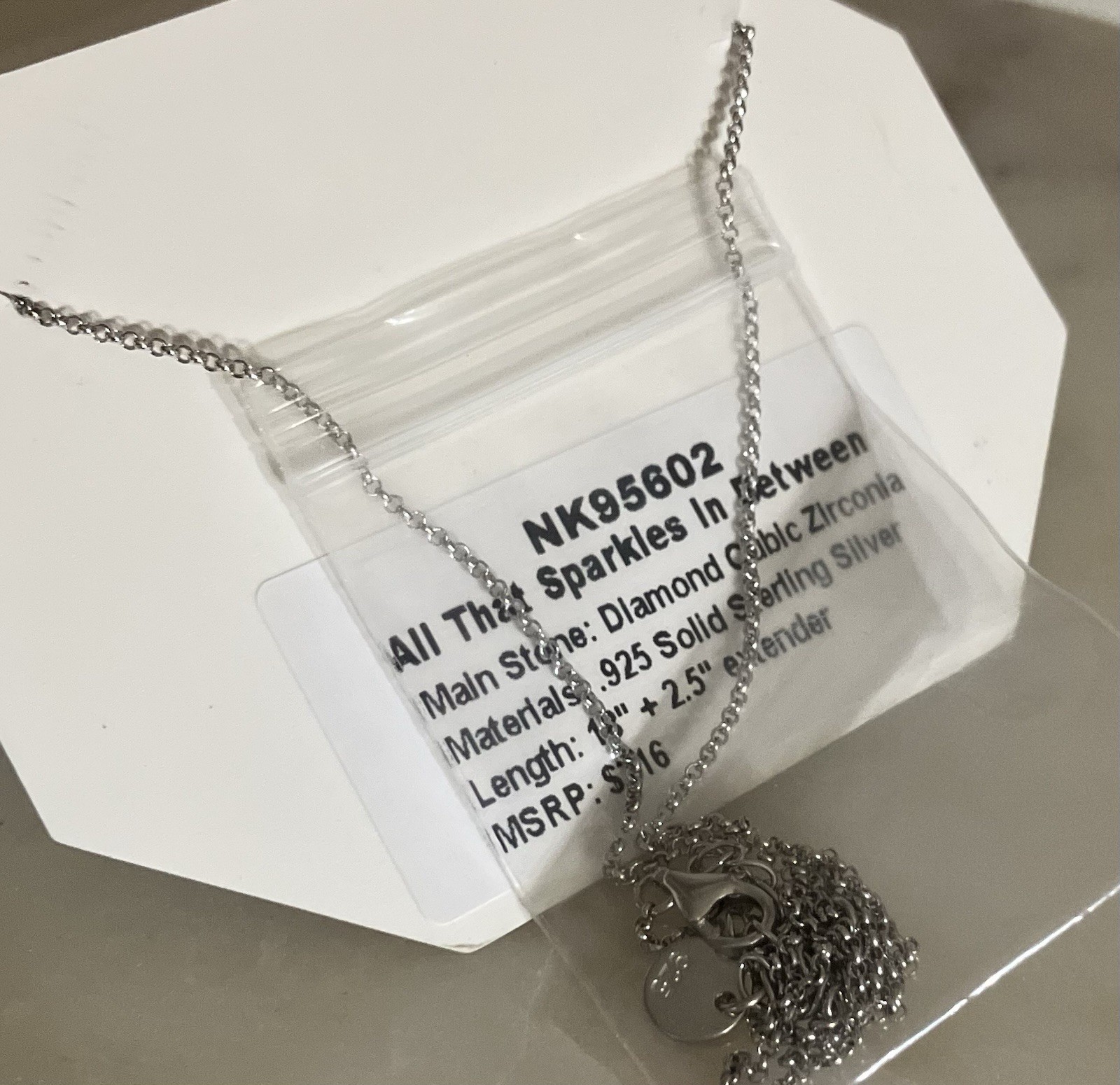 Bomb Party OG Necklace ALL THAT SPARKLES IN BETWEEN Halo CZ .925 Sterling Silver