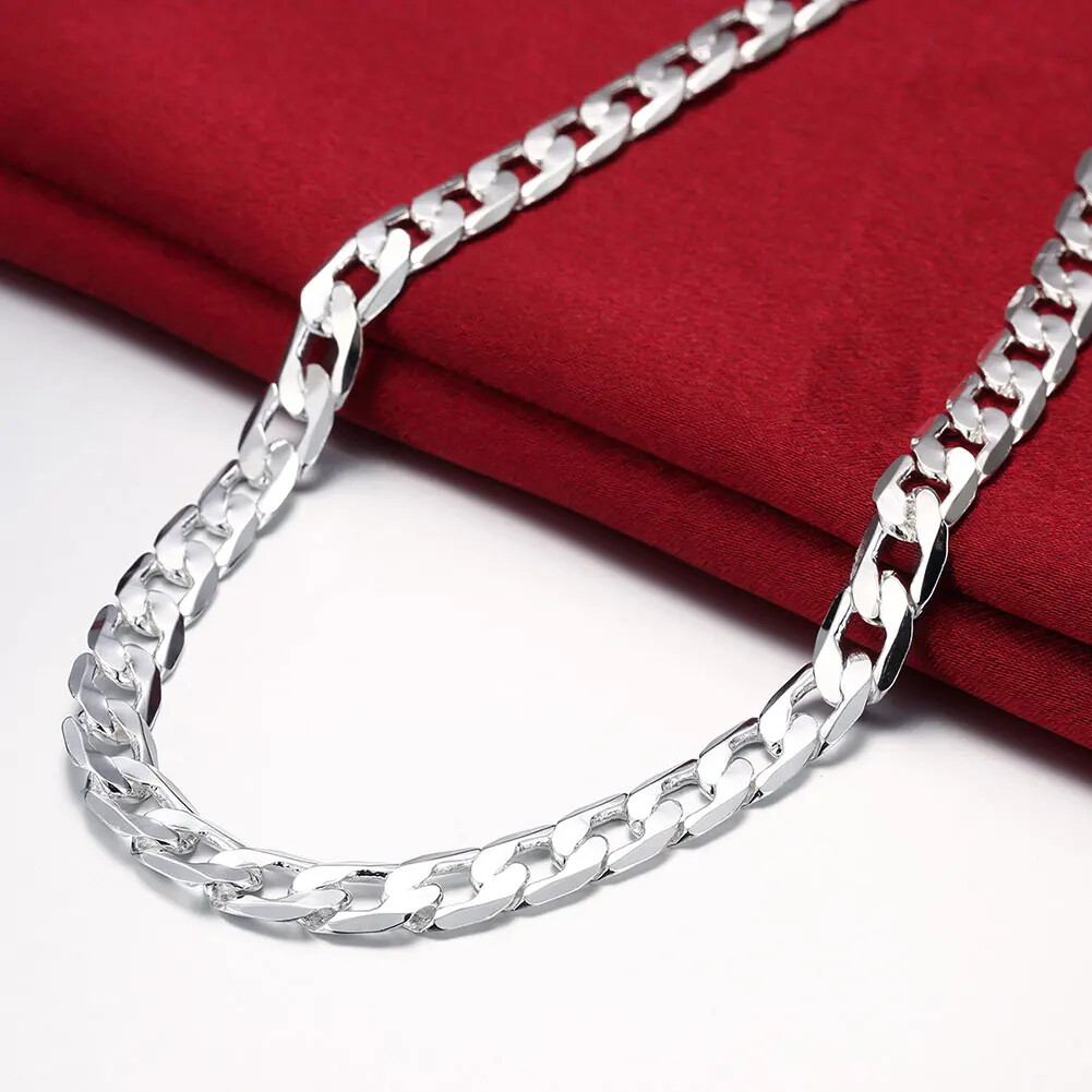 Special Offer Silver Color Necklace for men’s 20/24 Inches Classic 8MM Chain