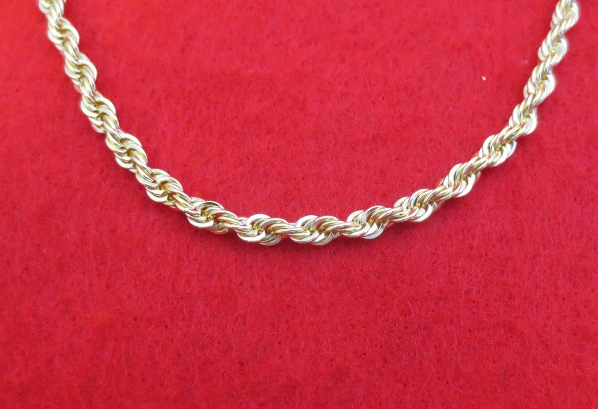 14KT GOLD EP SAINT LAZARUS CHARM 4″ W/ 16″,18,”20″24″,30″ 4MM ROPE CHAIN-9253