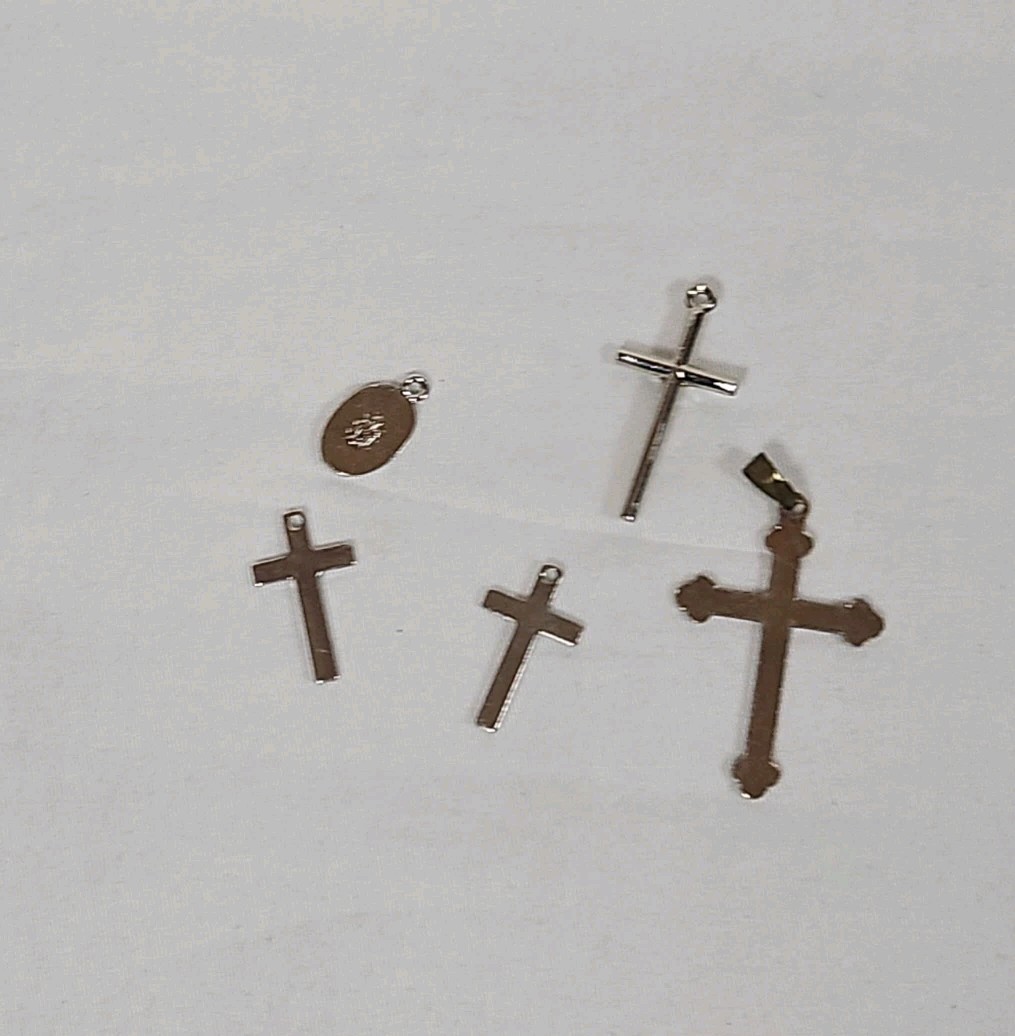 Catholic Medals 16x Lot Pendants Crosses Religious Saints Luke Joseph St Anthony