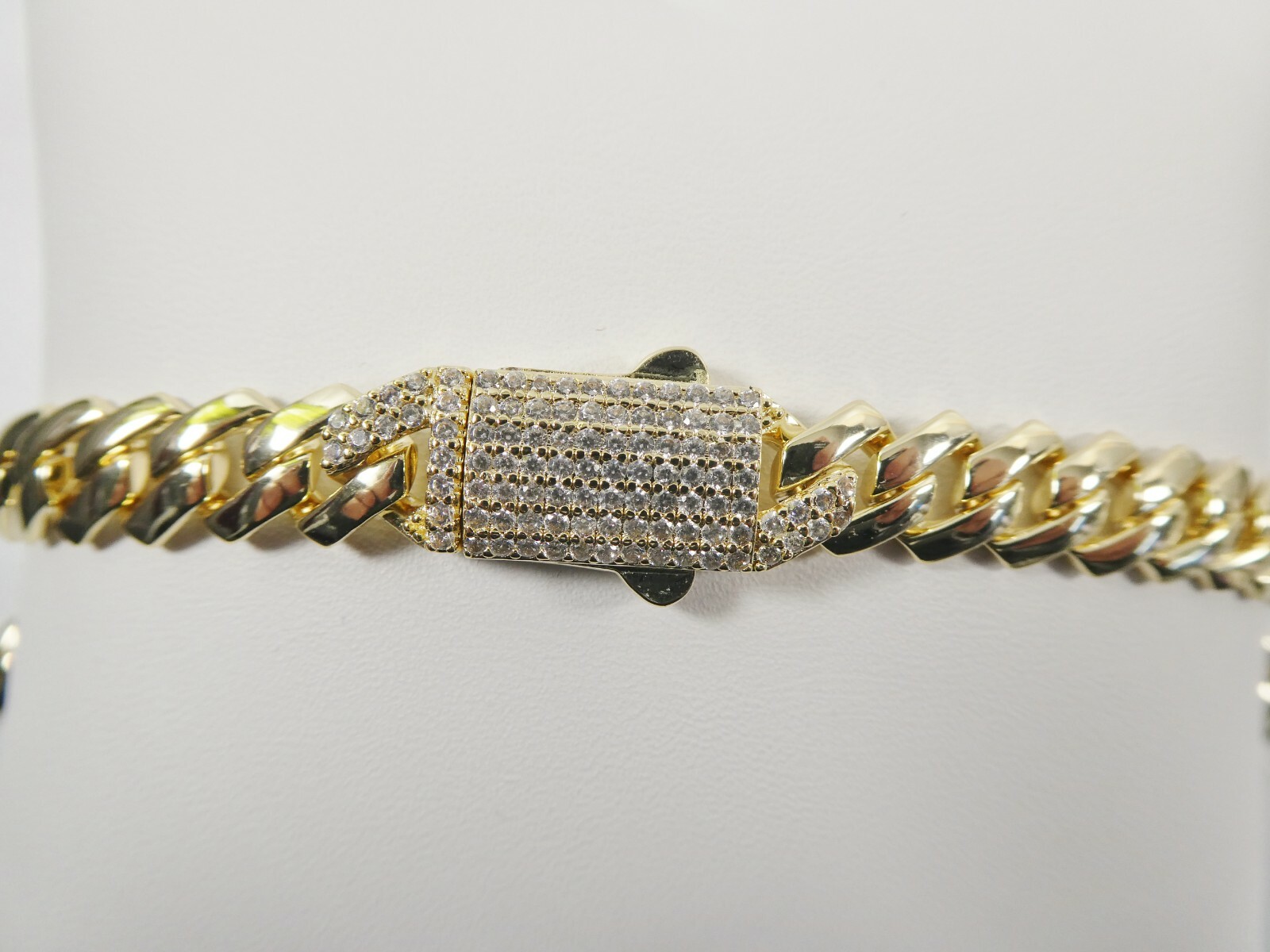 9MM 14K COLOR YELLOW GOLD FILLED MONACO BRACELET/NECKLACE