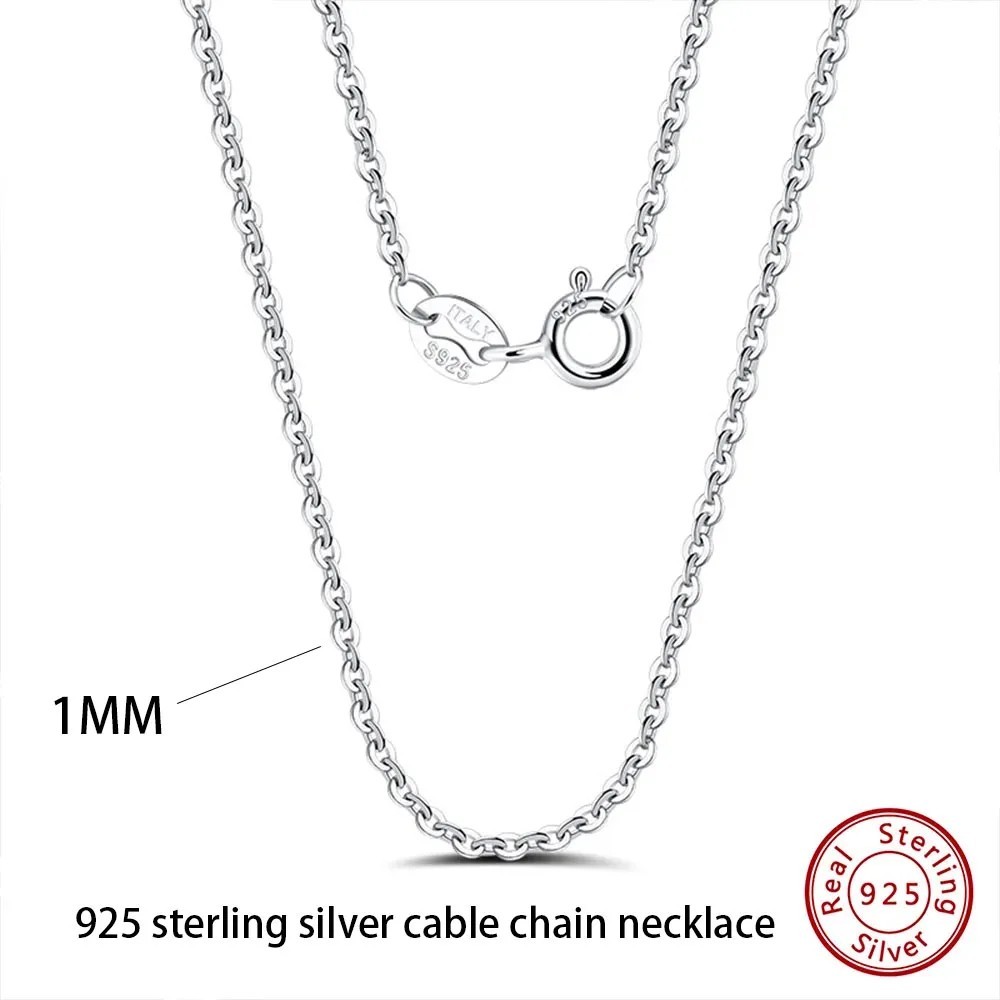 925 Sterling Silver Curb Chain Necklace Mens Boys Solid Link 922mm 16″-30″ Italy