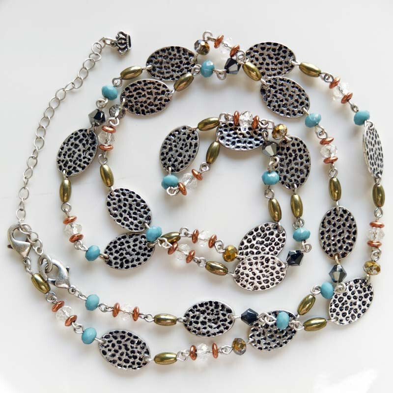 40″ New Premier Designs Flakes Single Strand Necklace Gift Vintage Women Jewelry