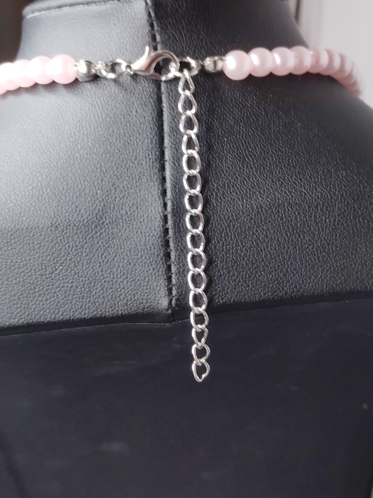 Blush Pink Faux Pearl Cluster Statement Necklace 18″ + 2″ Extender