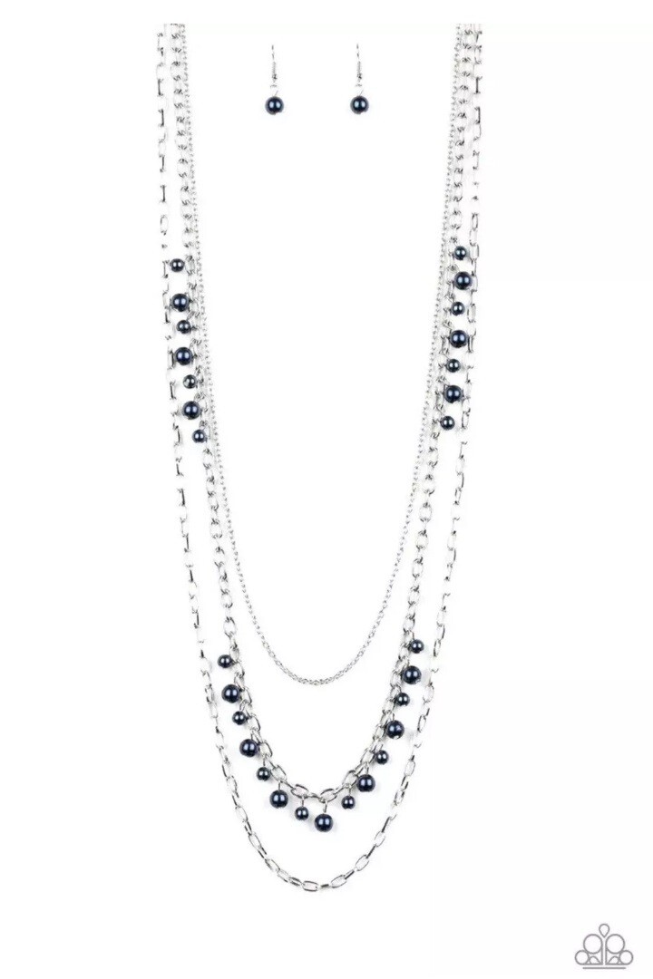 🩷 Paparazzi: Pearl Pageant None ~ Blue Necklace