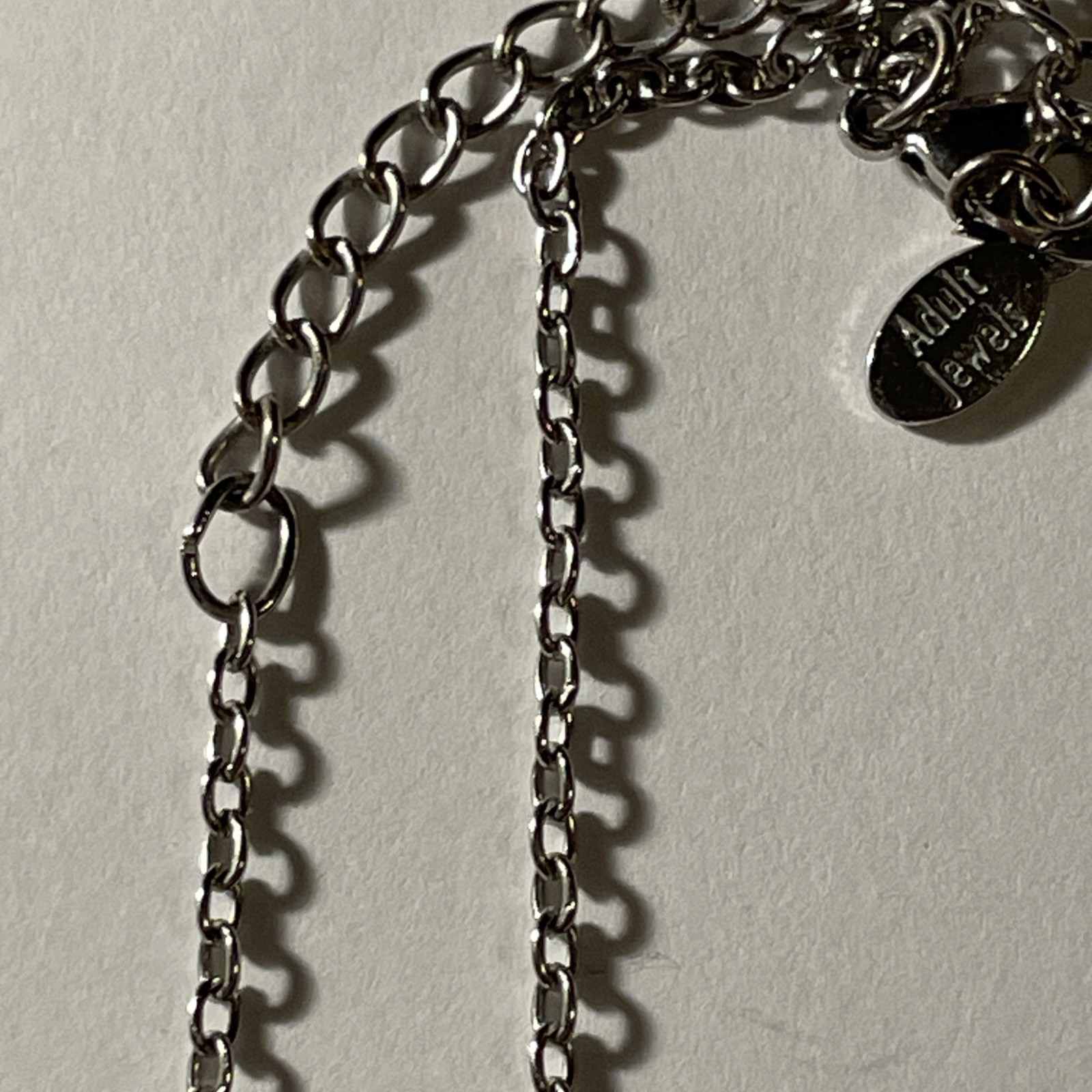 Silver-Tone Adult Jewels Brand Fashion Necklace Chain 18”