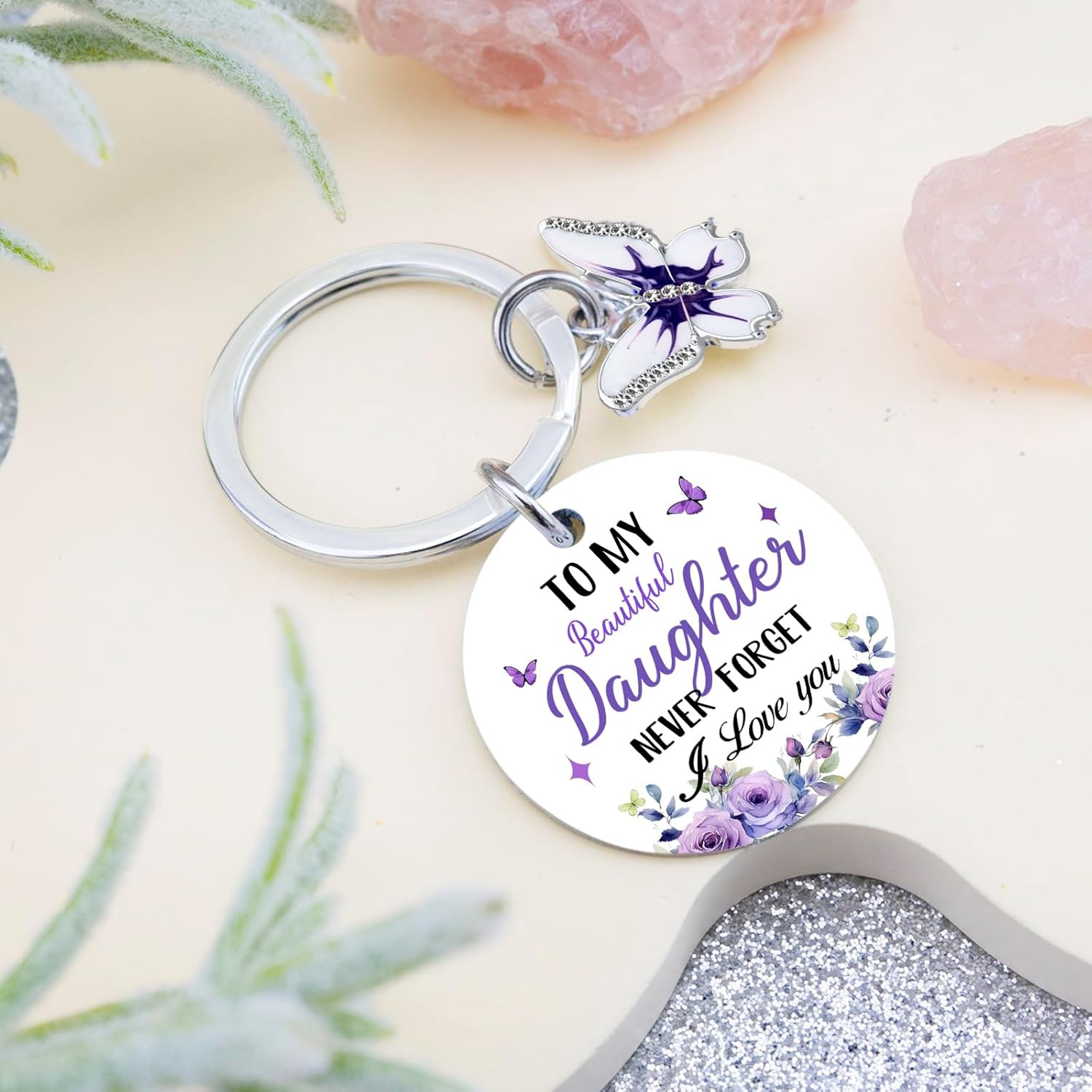 To My Daughter Gifts from Dad Mom Cute Birthday Gifts for Daughter Adult Purple