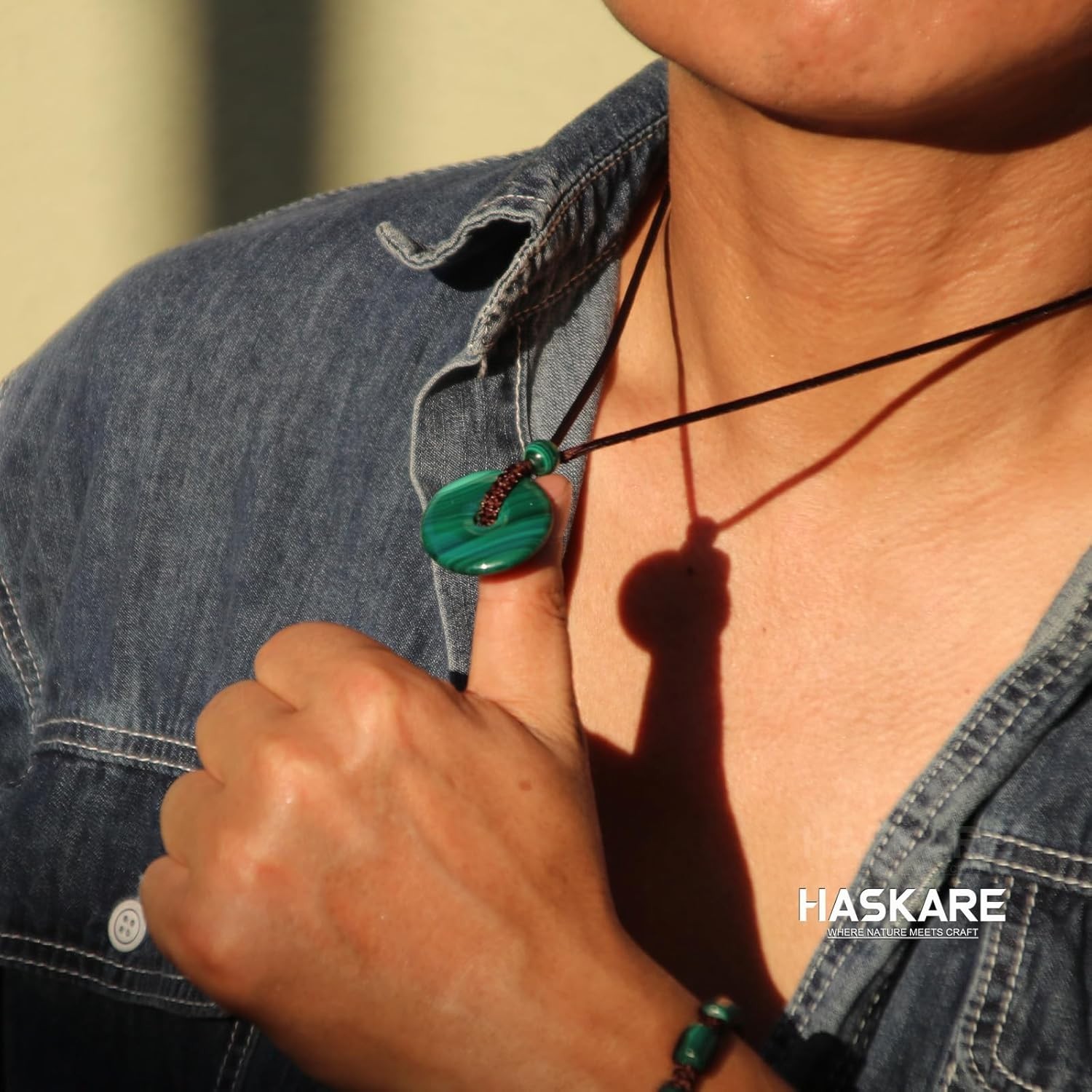 Genuine Stone Pendant Gemstone Chakra Jewelry Healing Crystal Necklace Adjust…