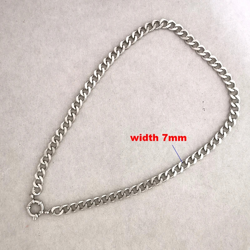 Sailor Clasp Necklace Paperclip Chain Stainless Steel Gold Color Women Jewelry