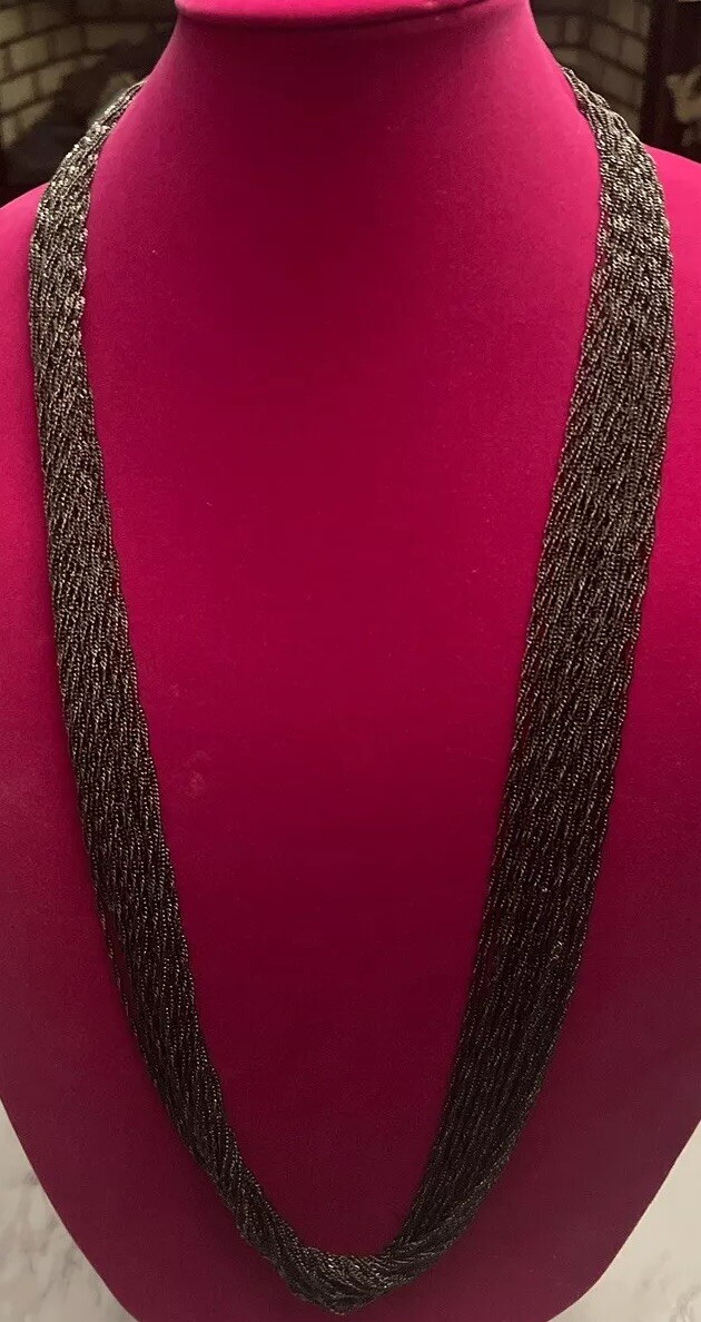 Cara NY Black Silver Tone Statement Necklace