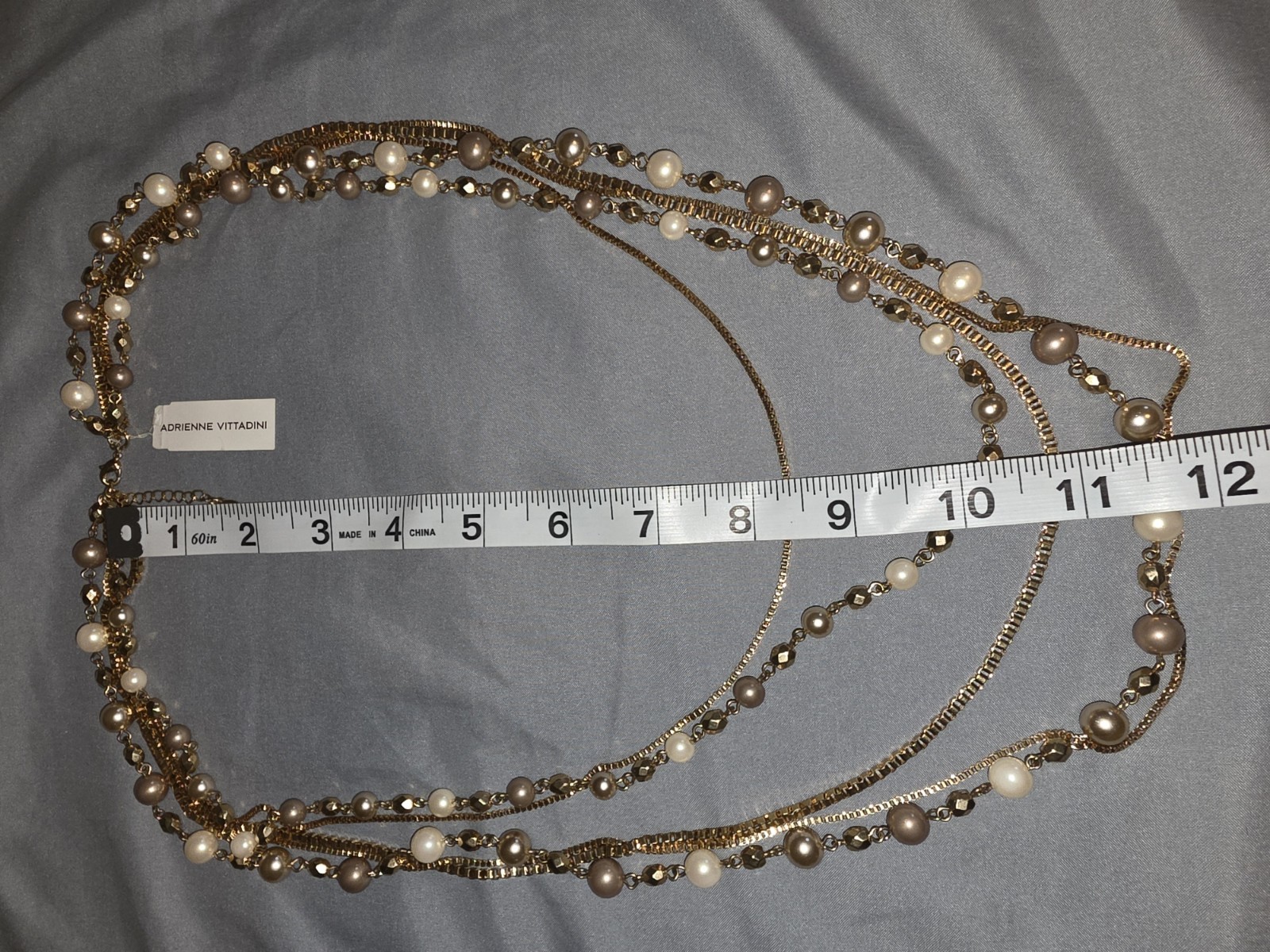 Adrienne Vittadini multi-strand layered statement necklace NWT