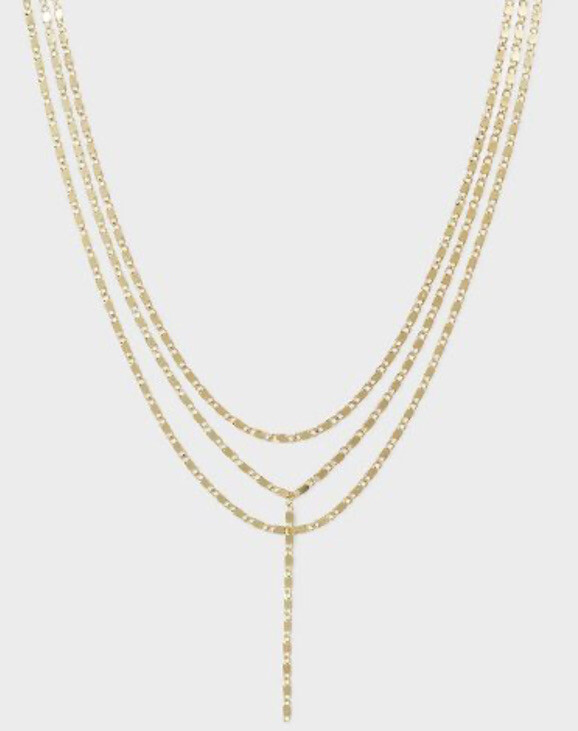 SUGARFIX by BaubleBar Layered Y-Chain Necklace – Gold