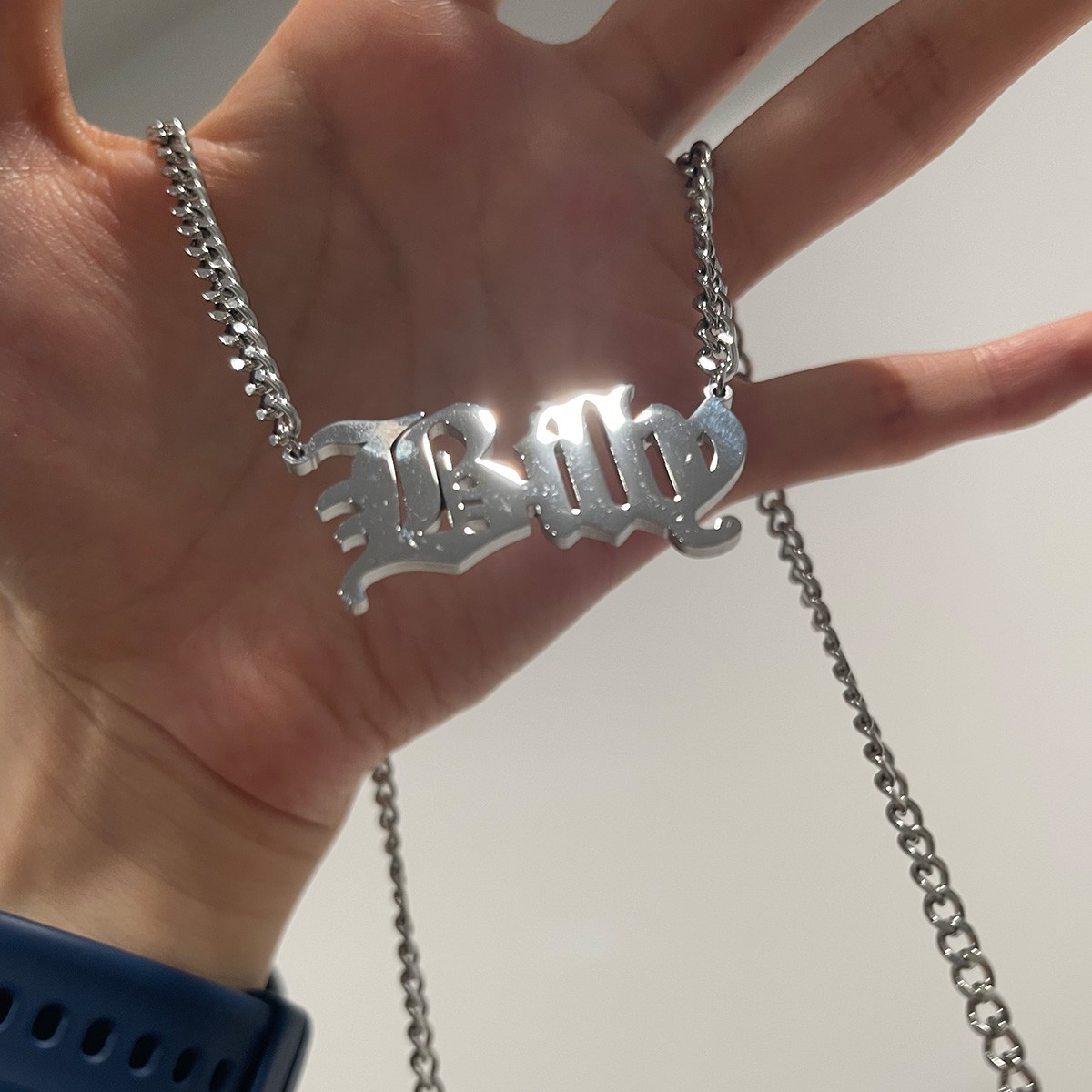 Custom Jewelry Name Pendant Necklace Personalized 5mm Cuban Chain Men Women Gold