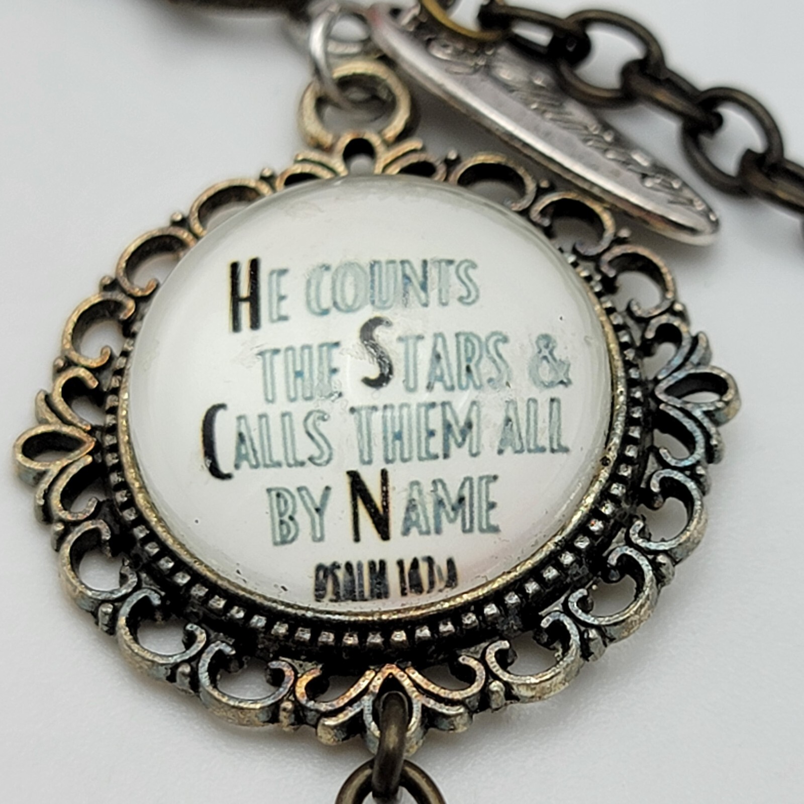 Plunder Pendant Necklace He Counts The Stars And Call Them By Name 27 in Adj.