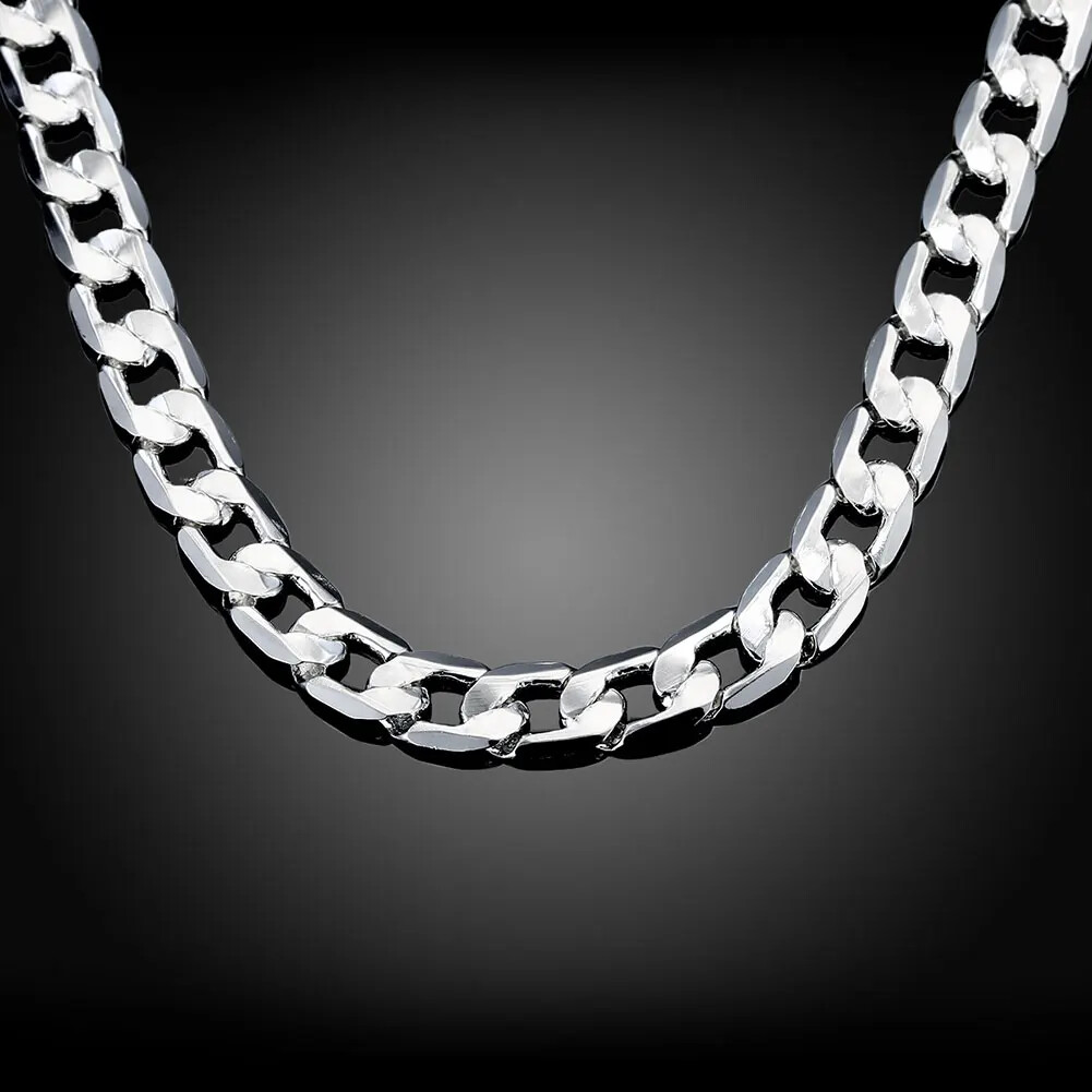 Special Offer Silver Color Necklace for men’s 20/24 Inches Classic 8MM Chain