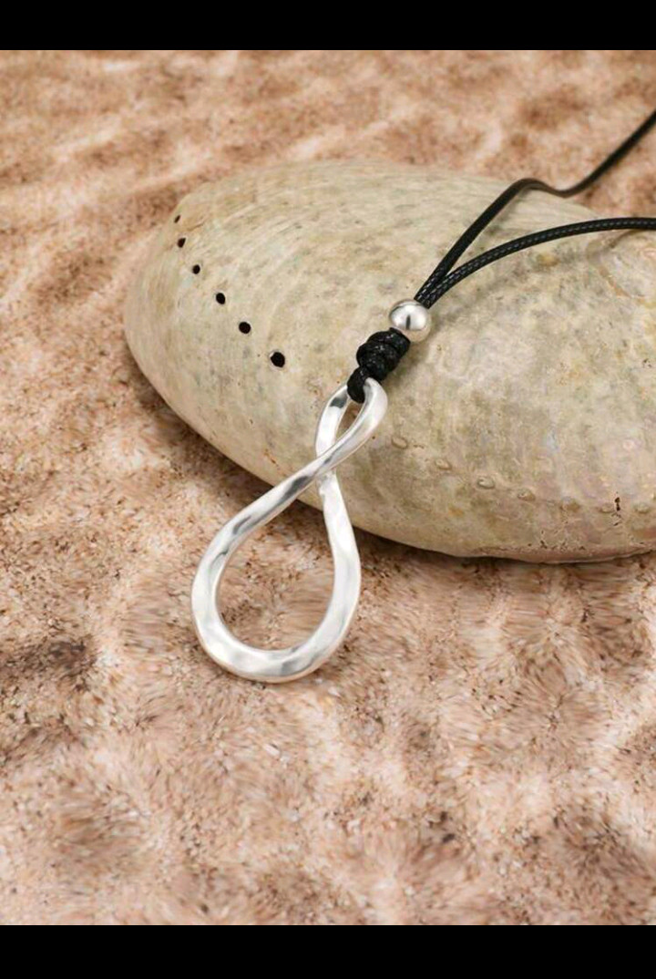 NECKLACE INFINITY PENDANT FIGURE 8 ZINC ALLOY- NEXT DAY SHIPPING
