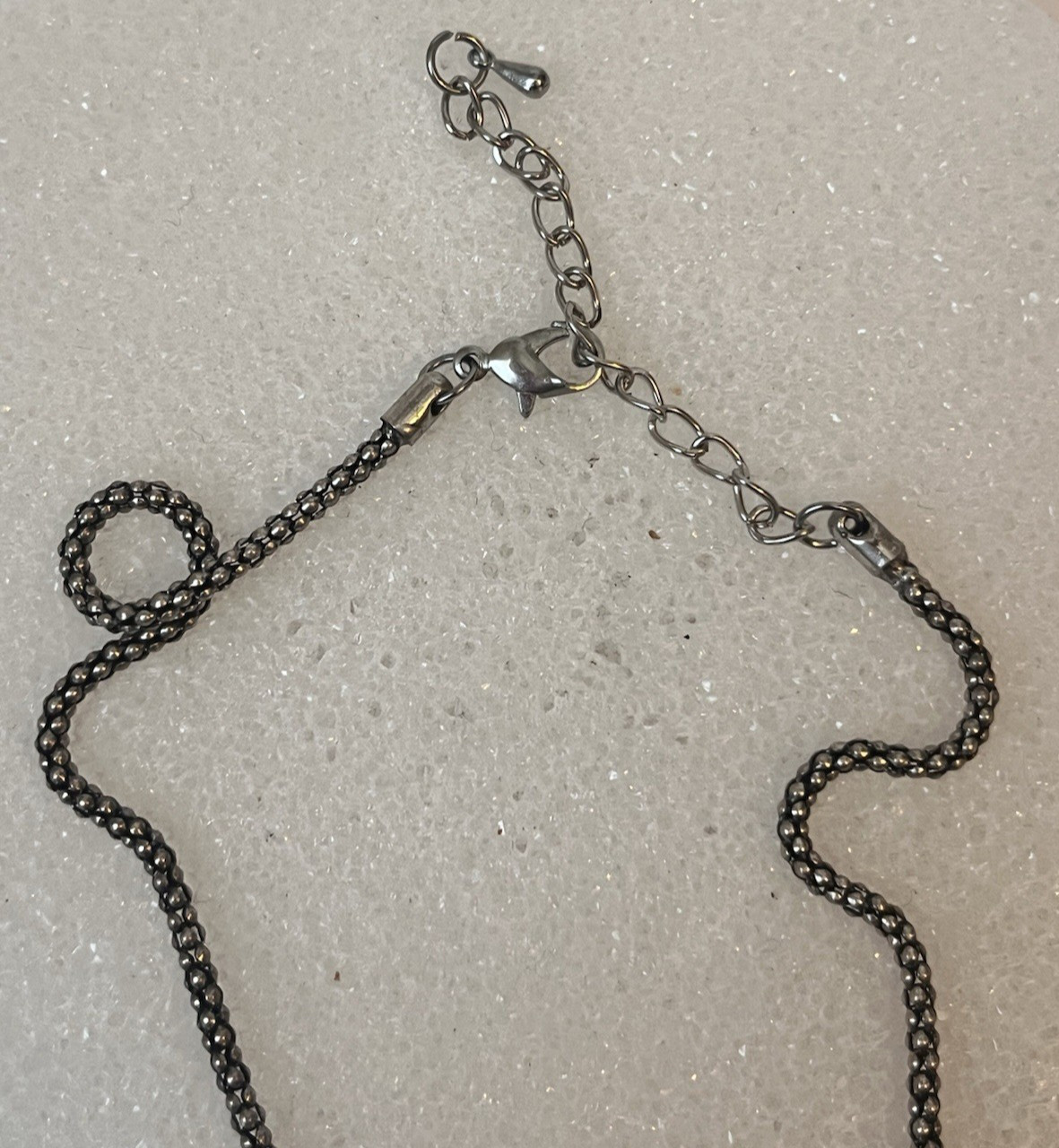 King Cobra Snake Pendant Necklace Black Rhinestones Adorned 28 Inch Adjustable