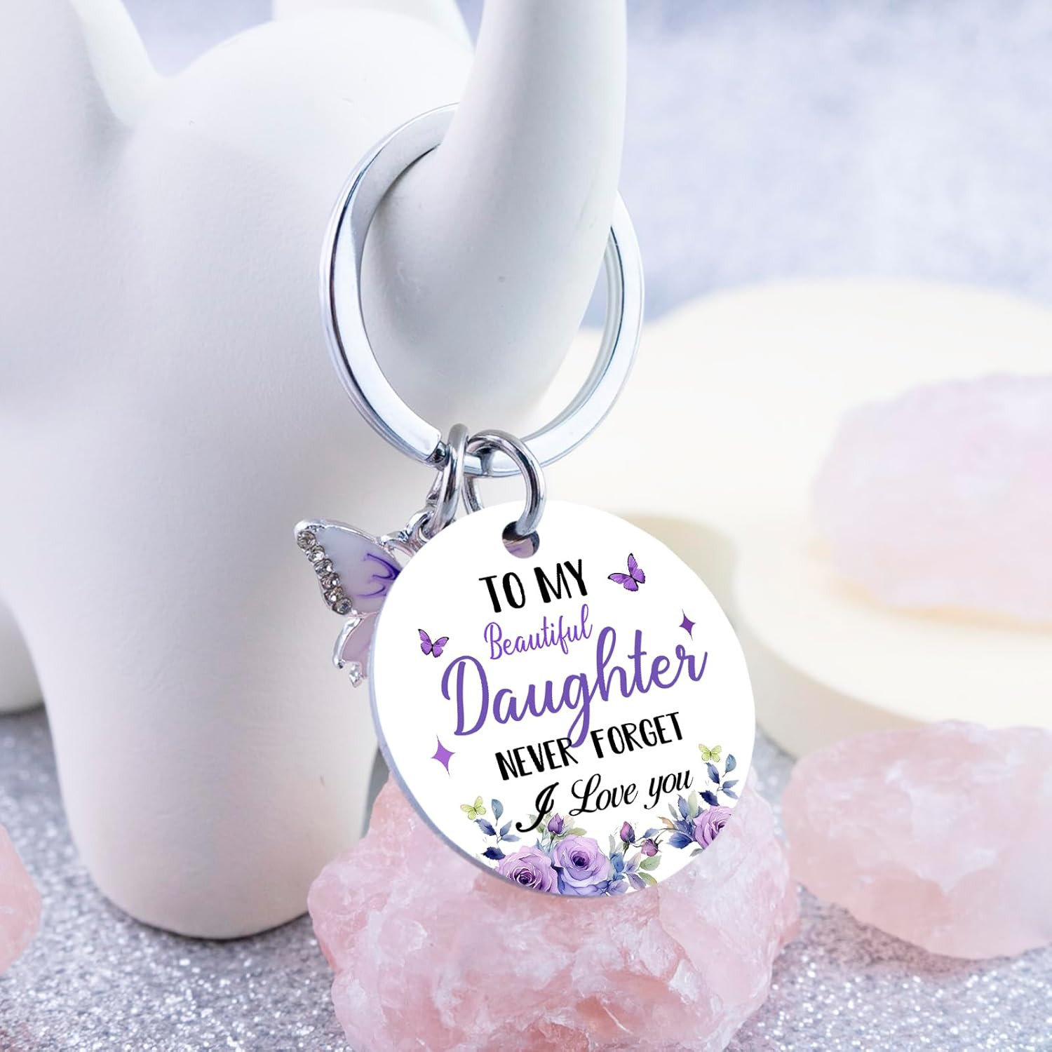 To My Daughter Gifts from Dad Mom Cute Birthday Gifts for Daughter Adult Purple