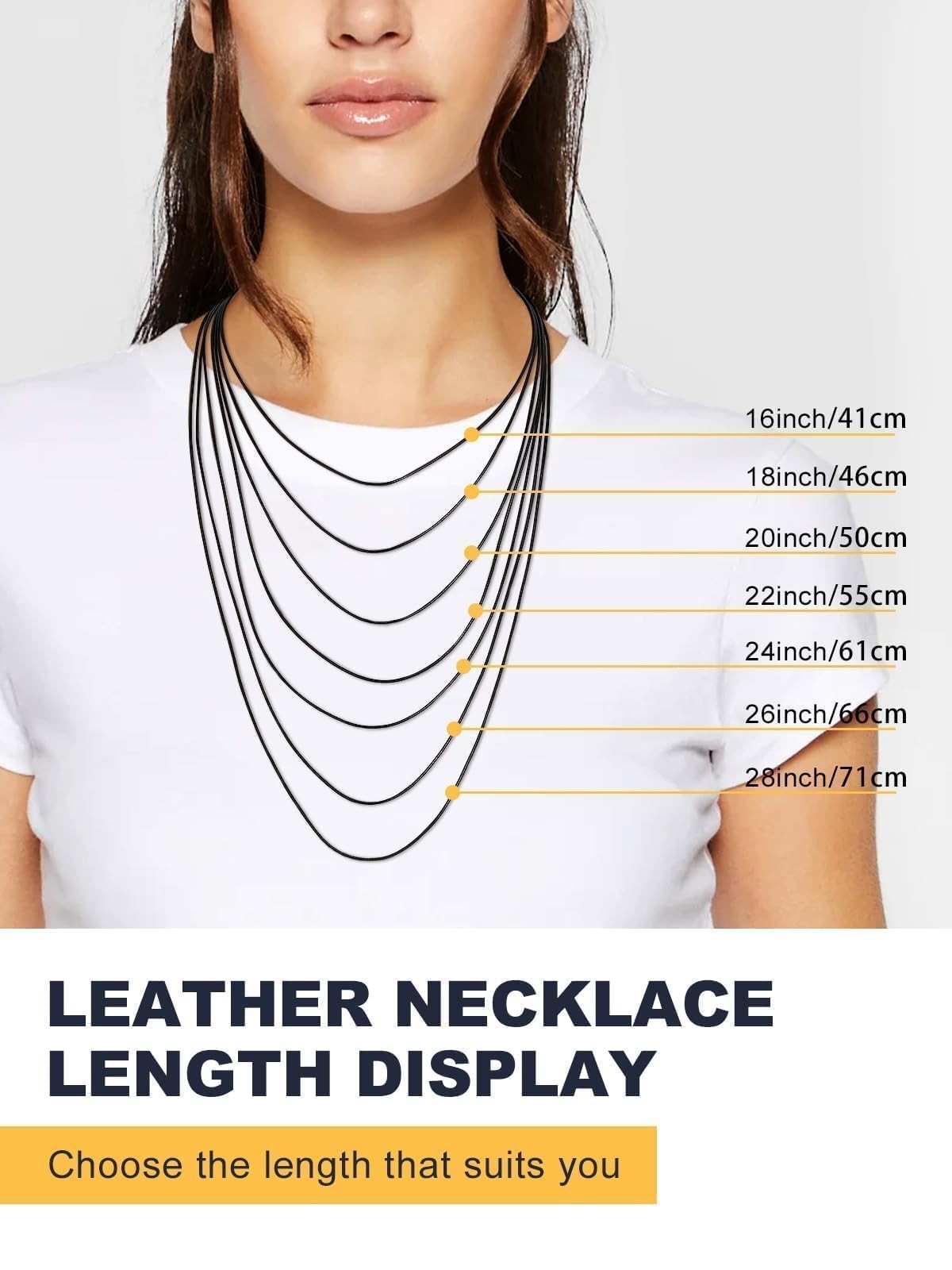 Customizable Leather Necklace Cord with Waterproof Woven Wax Rope Chain, 16″-30