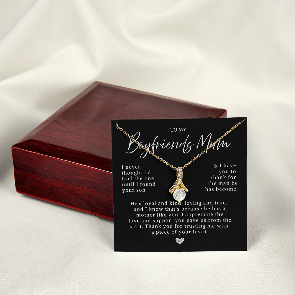 To My boyfriend’s mum linked hearts necklace mother’s day wedding birthday gift
