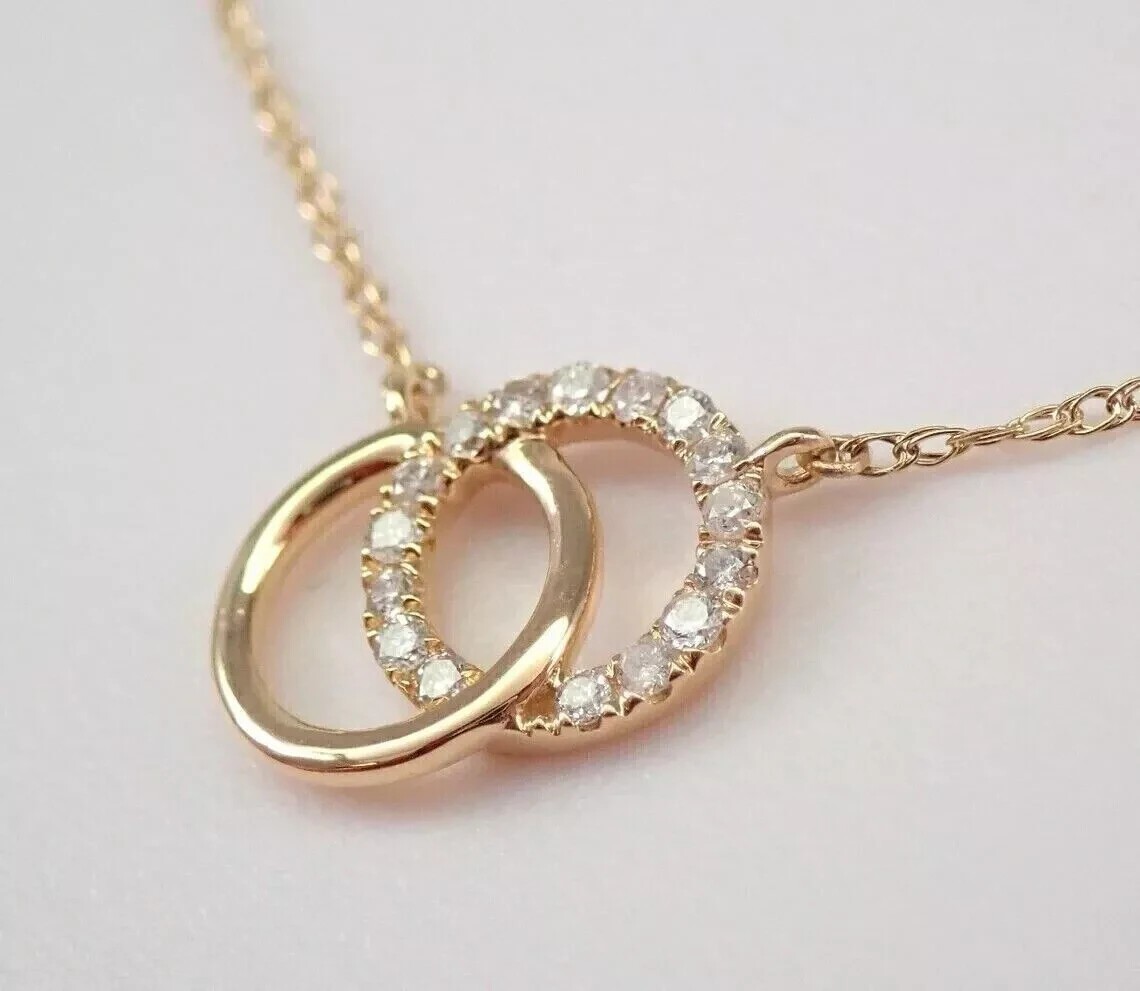 1Ct Round Cut Simulated Diamond Women’s Circle Pendant In 14K Yellow Gold Plated