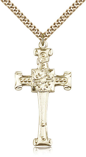 Gold Filled Cross Necklace For Men On 24 Chain – 30 Day Money Back Guarantee