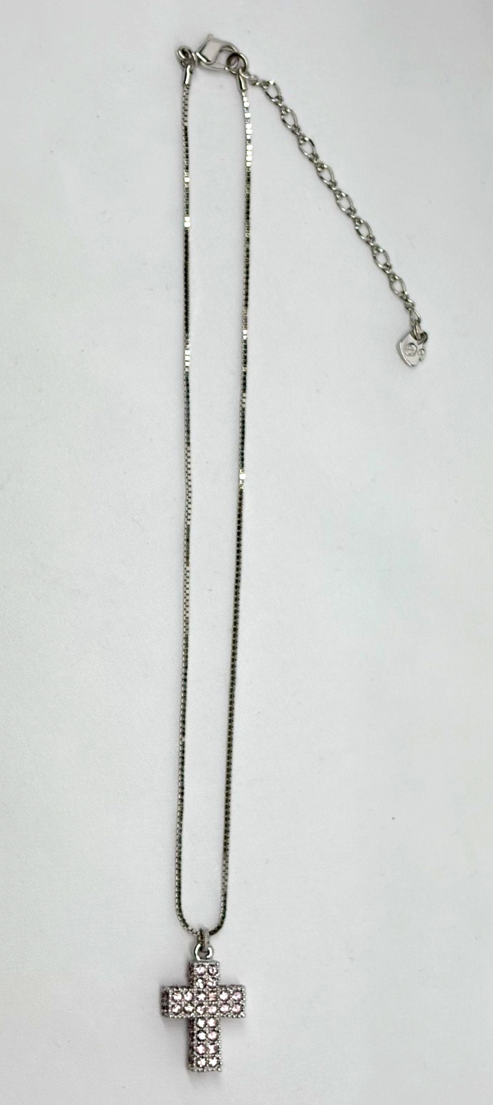 Swarovski Small 3D Cross Pendant Necklace Amethyst [Mint] w/Box 16” 986893