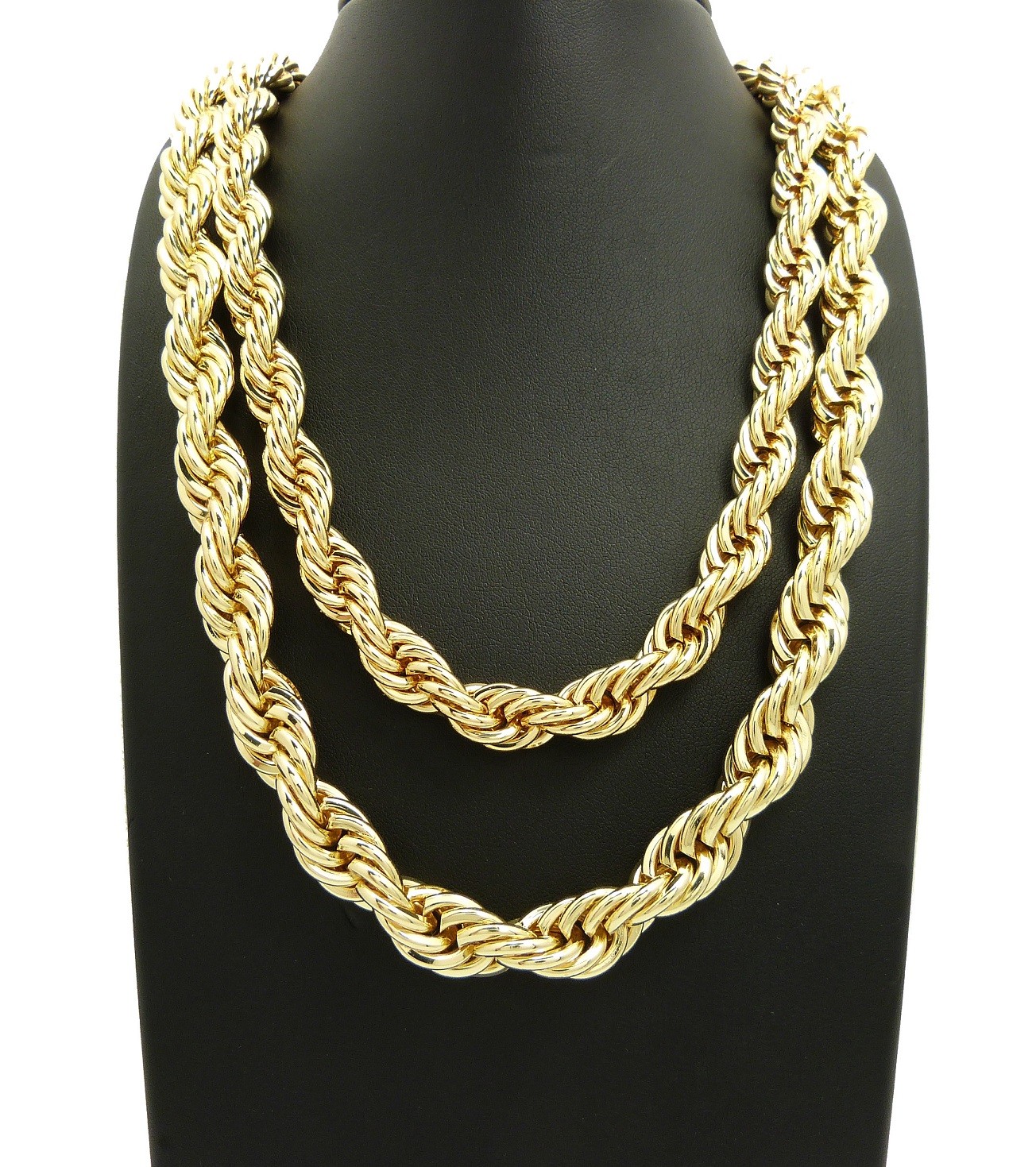 Unisex Hip Hop 80′, 90′, Hollow 8,10,12mm Various Length Rope Chain Necklace