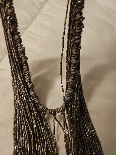 Nice V Versona Long Beaded Necklace Costume Jewelry