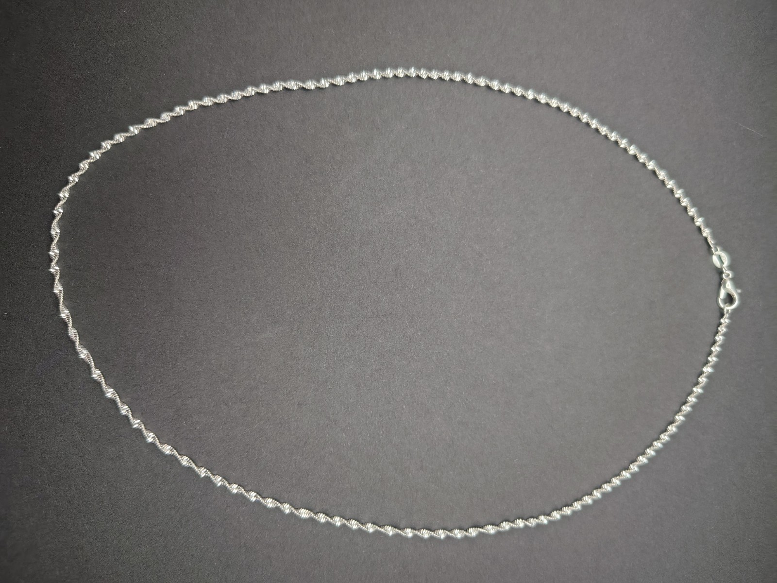 2mm Silver Filled Twist Rope Chain Necklace And 7 Inch Bracelet Combo