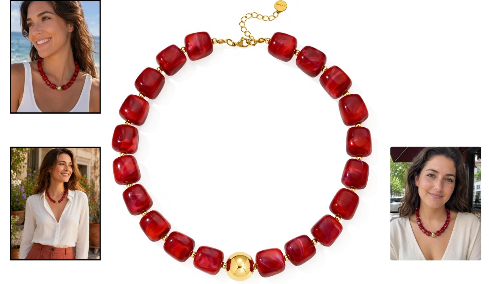 Trendy Adjustable Beaded Choker Necklace for Women – Vibrant Summer Accessory