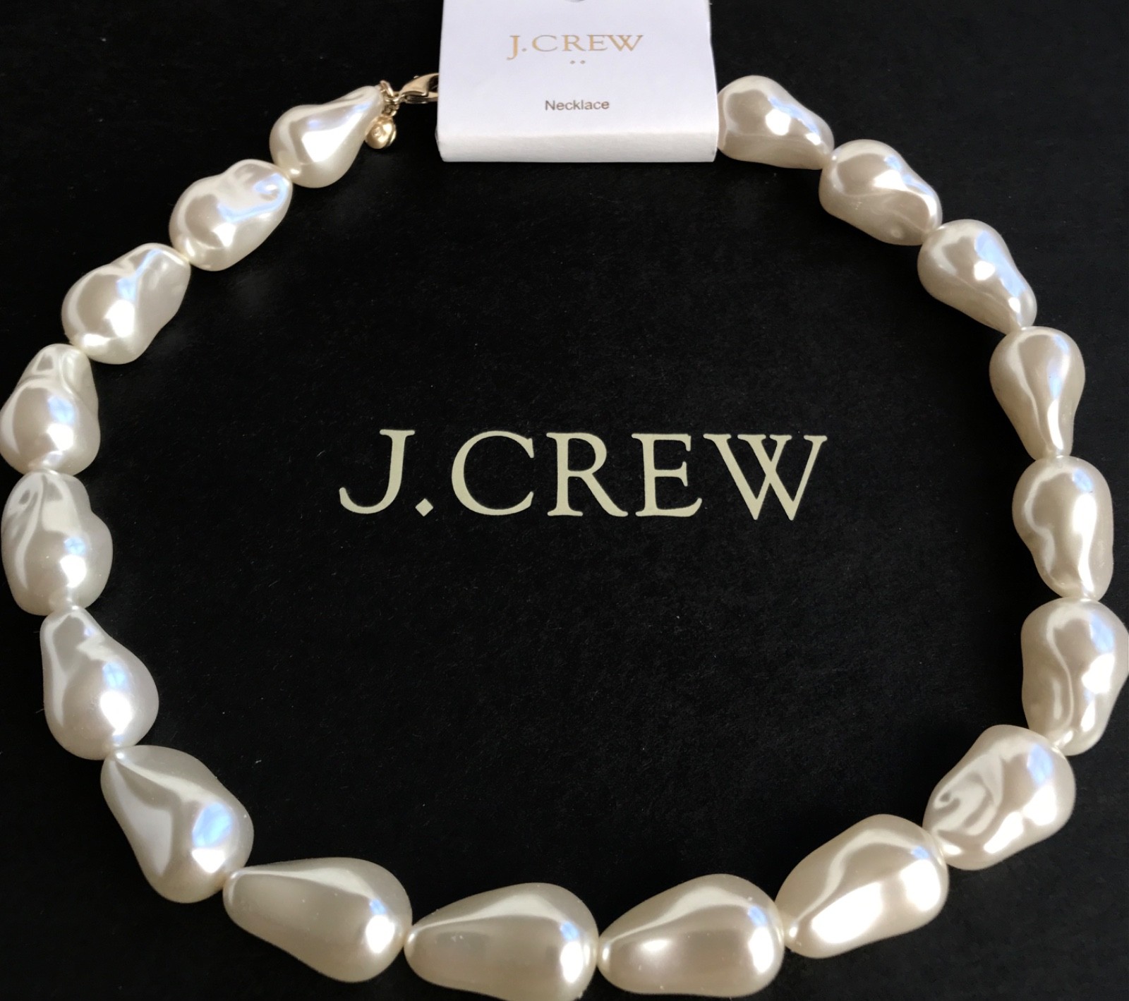 (NEW) Women’s J.Crew Factory Large Pearl-Effect Necklace – Size: OS (One Size)