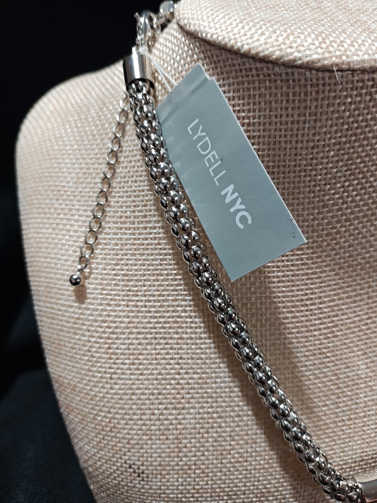 Lydell NYC Modernist Multi Strand Silver Curved Tube Statement Bib Necklace NWT