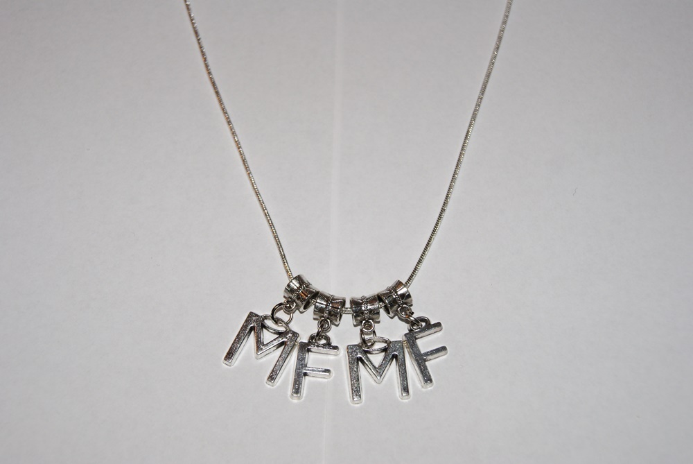 Hotwife ‘MFMF’ Male Female Male Female Threesome Euro Necklace Lifestyle Letters