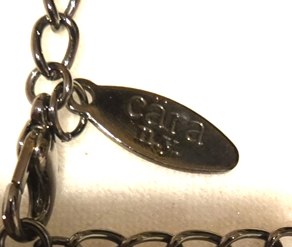 CARA NY Box Style Gunmetal Multi Chain Necklace