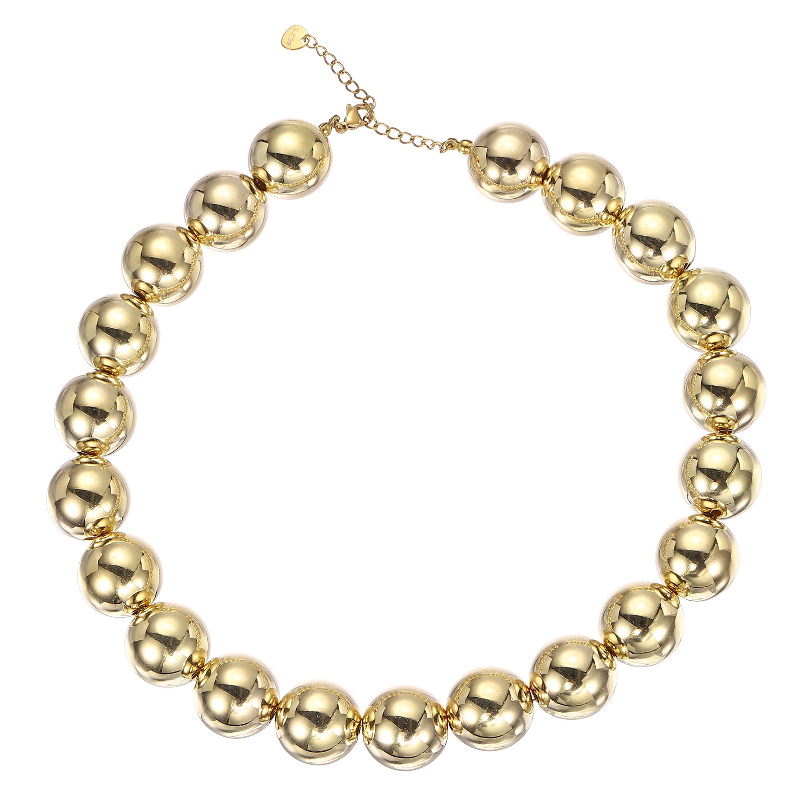 Colorful Chunky Beaded Necklace for Women Gold