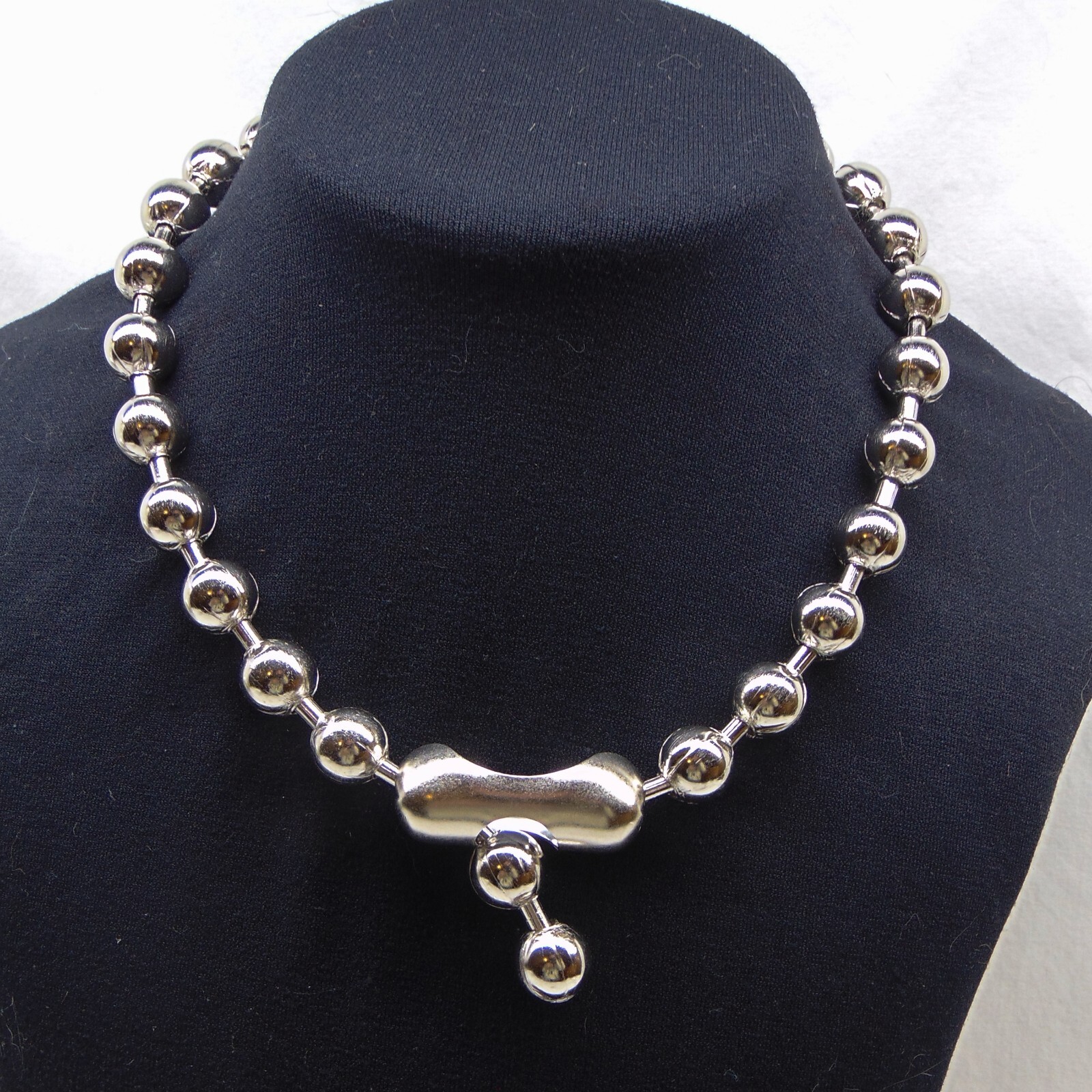 12mm Ball Chain Necklace Choker 18″ ~ NPS Steel Beads 1/2″ ~ Danny Count Koker
