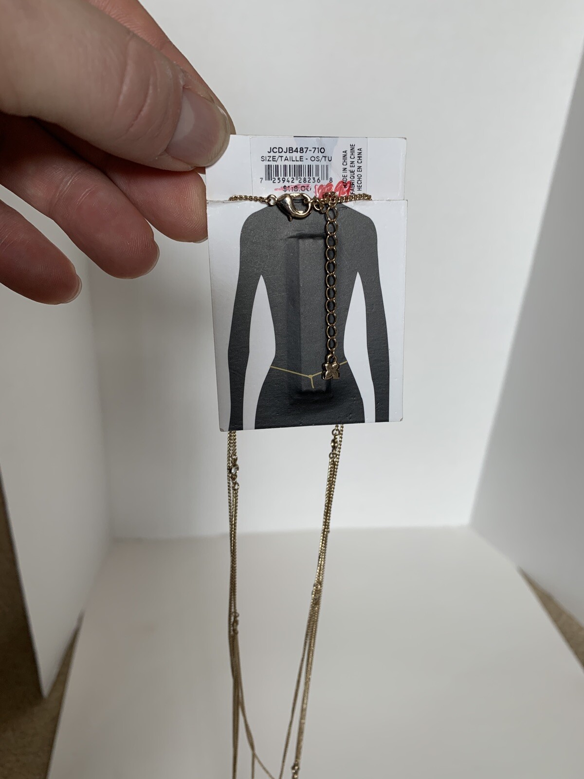 BCBGMAXAZRIA Womens Gold Colored Jeweled One Size Fits All