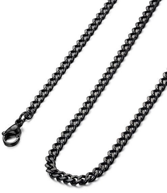 16-36″ Solid Stainless Steel Silver Gold Chain Cuban Curb Women Men Necklace 3mm