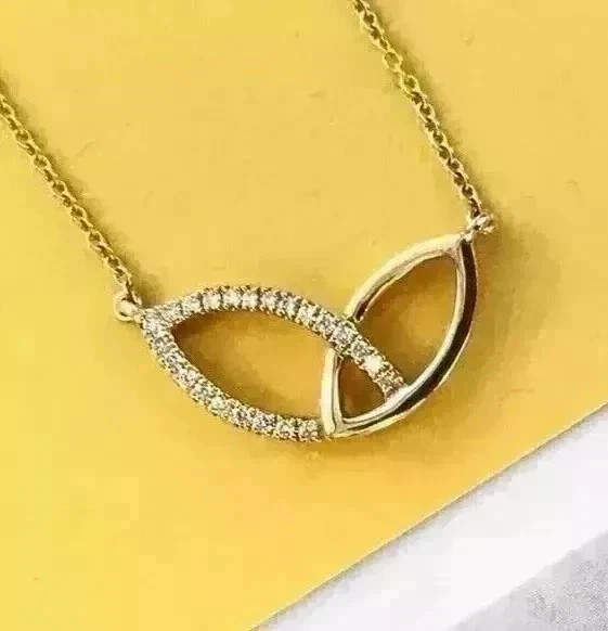 2Ct Round Cut Simulated Diamond Women’s Charm Pendant In 14K Yellow Gold Plated