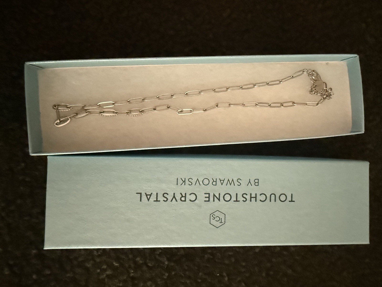 Touchstone Crystal Silver Chain Necklace