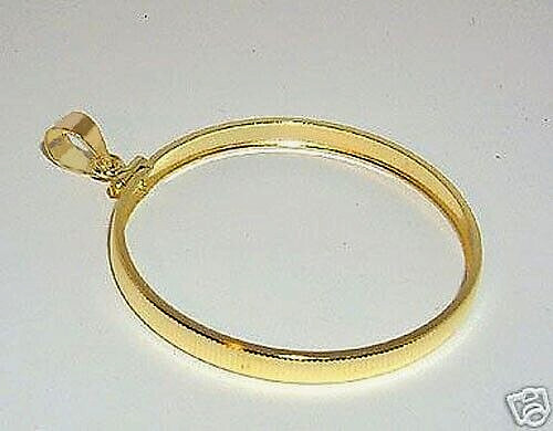 Coin Bezel for 1 Ounce Silver Krugerrand 14K Gold Filled Bezel Soldered Bail