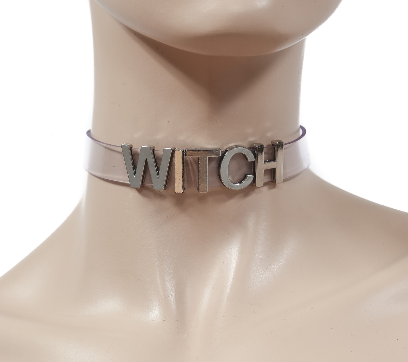 Clear Vinyl Slave PVC Bdsm-Choker-Slut-Collar-Restraint-Choker-Adult-Kinky